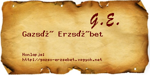 Gazsó Erzsébet névjegykártya